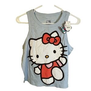 NEW Hello Kitty Girls Tank Top XXL Blue Shirt Anime Kidcore Summer Cartoon